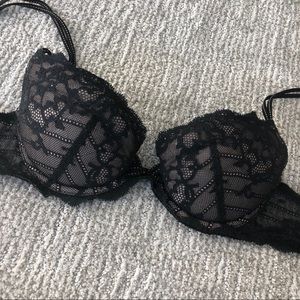 Frederick’s Black Lace Push-Up Bra